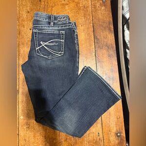 Silver jeans aiko bootcut thick stitch jeans 36 short